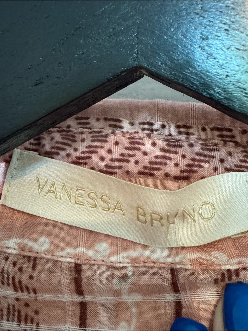 Vanessa Bruno Pink Printed Button Front Blouse 55% Viscose Cotton FR 36 US 4 - Picture 2 of 9